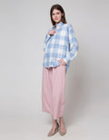 Nevada Long Sleeve Shirt Woven Check Rayon Twill