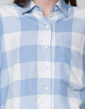 Nevada Long Sleeve Shirt Woven Check Rayon Twill