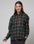 Nevada Long Sleeve Shirt Woven Top Reg Check Rayon Twill