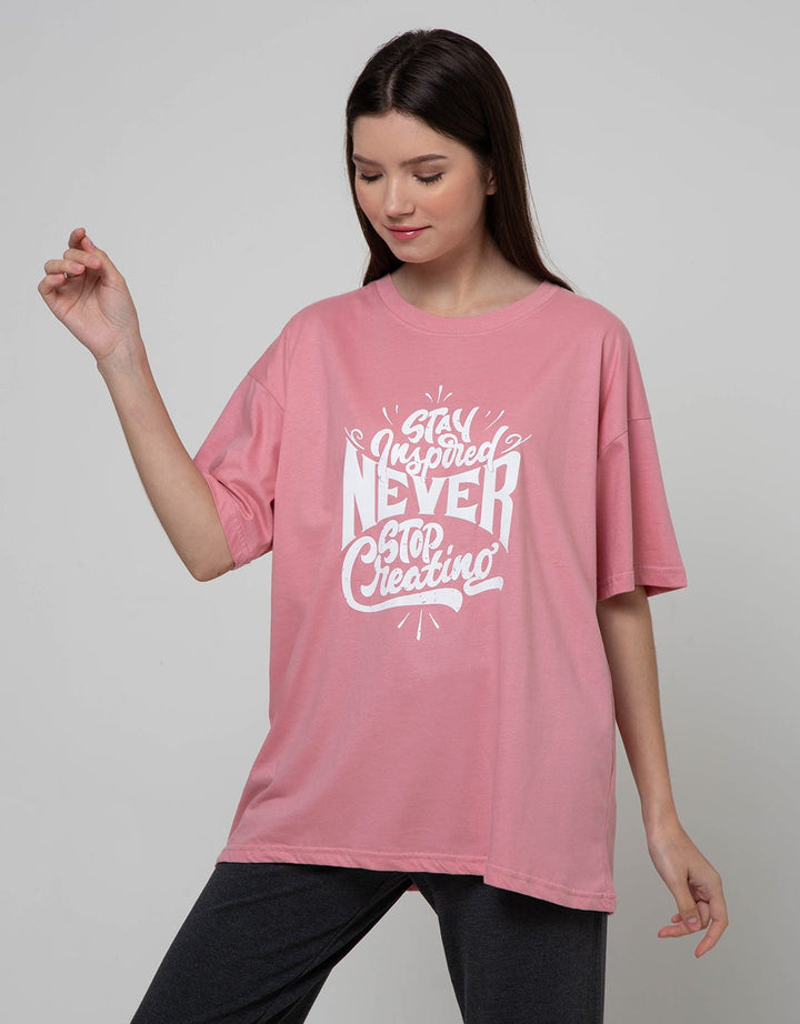 Nevada Short Sleeve T-Shirt Oversize Never Stop Creating