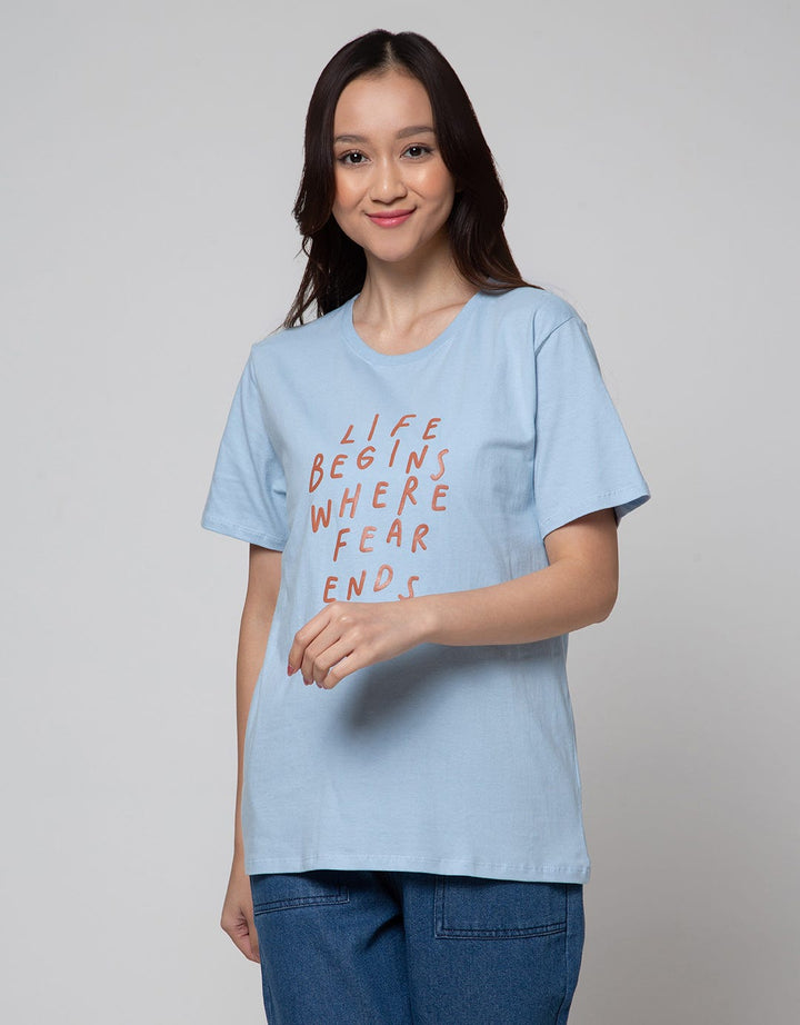 Nevada Short Sleeve T-Shirt Print Life Begins Where Fear Ends