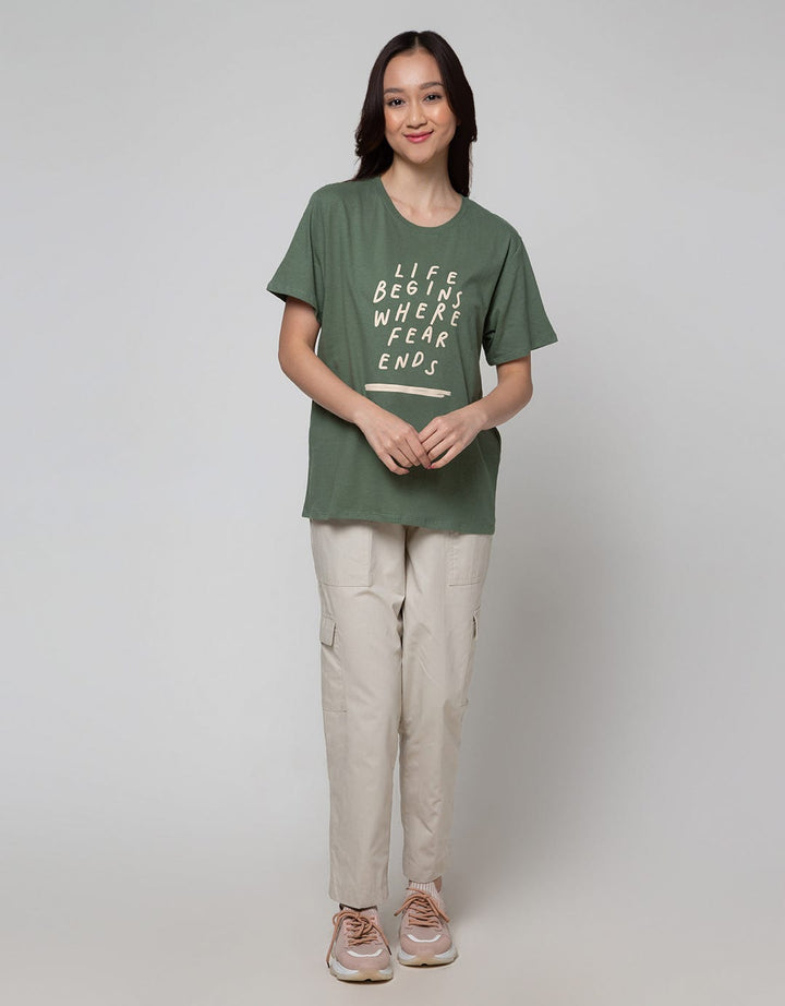 Nevada Short Sleeve T-Shirt Print Life Begins Where Fear Ends