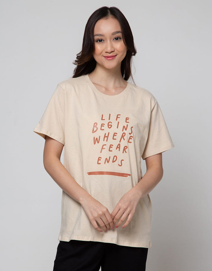 Nevada Short Sleeve T-Shirt Print Life Begins Where Fear Ends