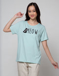 Nevada Short Sleeve T-Shirt Print Meow