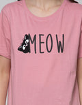 Nevada Short Sleeve T-Shirt Print Meow