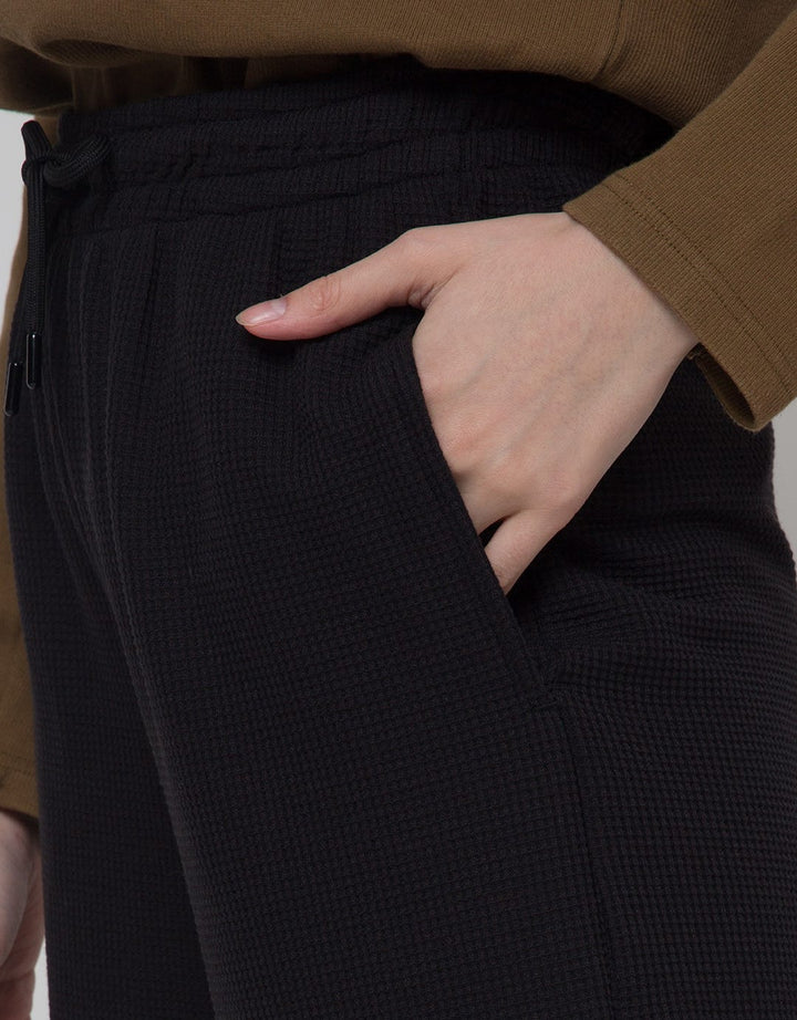 Nevada Long Pants Terry Waffle Textured Wide 