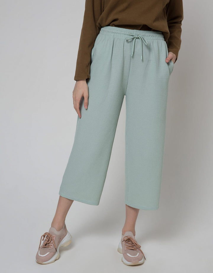 Nevada Long Pants Terry Waffle Textured Wide 