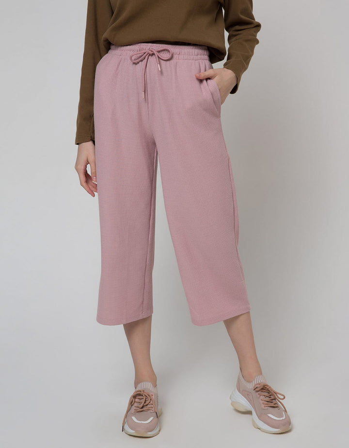 Nevada Long Pants Terry Waffle Textured Wide 