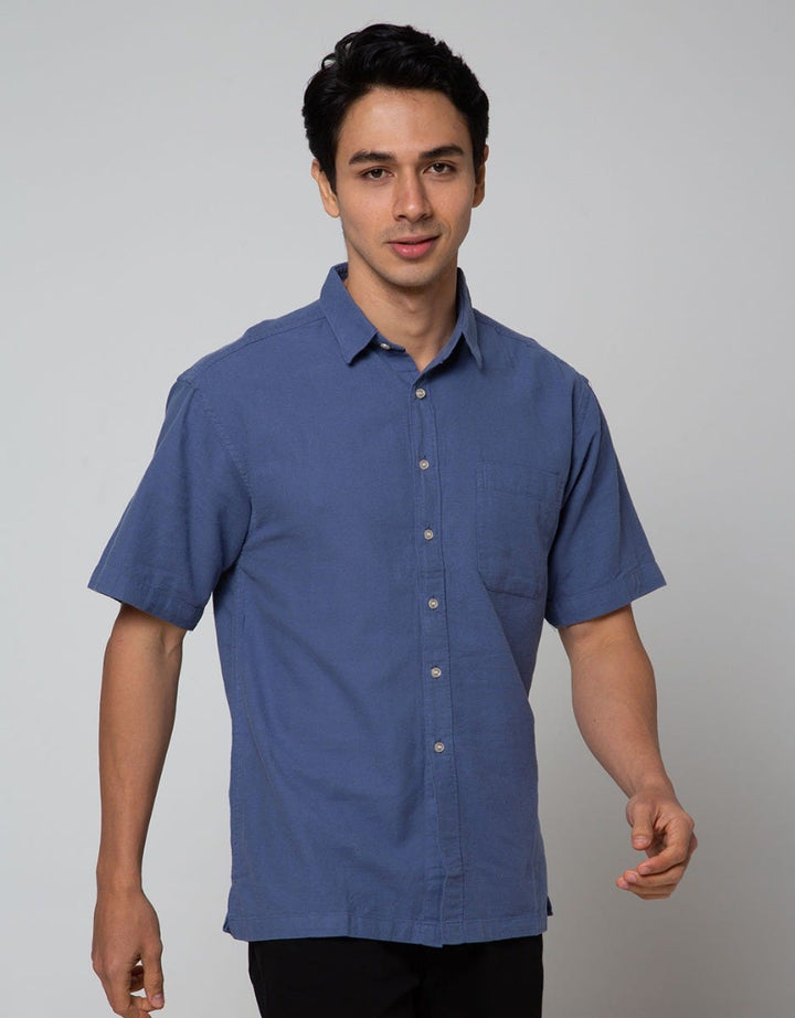 Scotch Kemeja Linen Pendek Pria