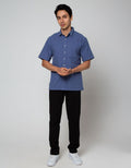 Scotch Kemeja Linen Pendek Pria