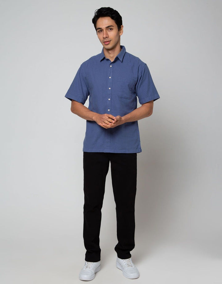 Scotch Kemeja Linen Pendek Pria
