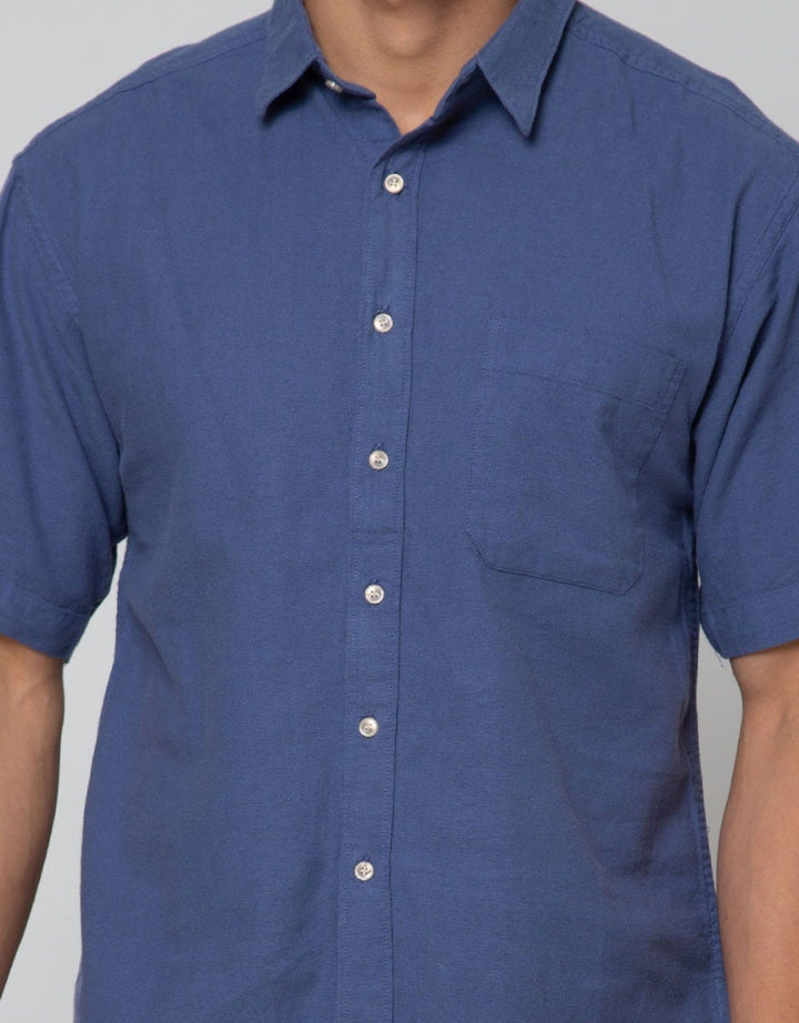 Scotch Kemeja Linen Pendek Pria