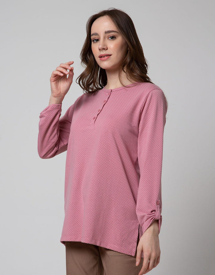 Connexion Henley Dot Kaos Wanita