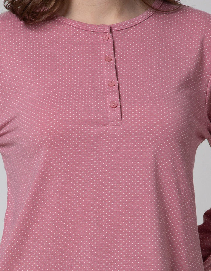 Connexion Henley Dot Kaos Wanita