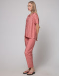 Nevada Short Sleeve Pyjama Pants Rainy Dots