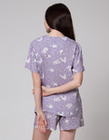 Nevada Short Sleeve Pyjama Pants Outline Bunny