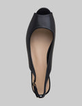 Connexion Open Toe Slingback Wedges Wanita