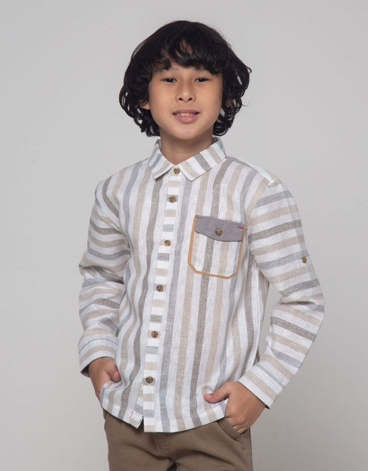 Little M Long Sleeve Shirt Seasonal Texture