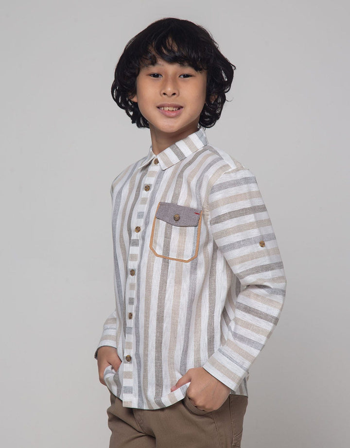 Little M Long Sleeve Shirt Seasonal Texture