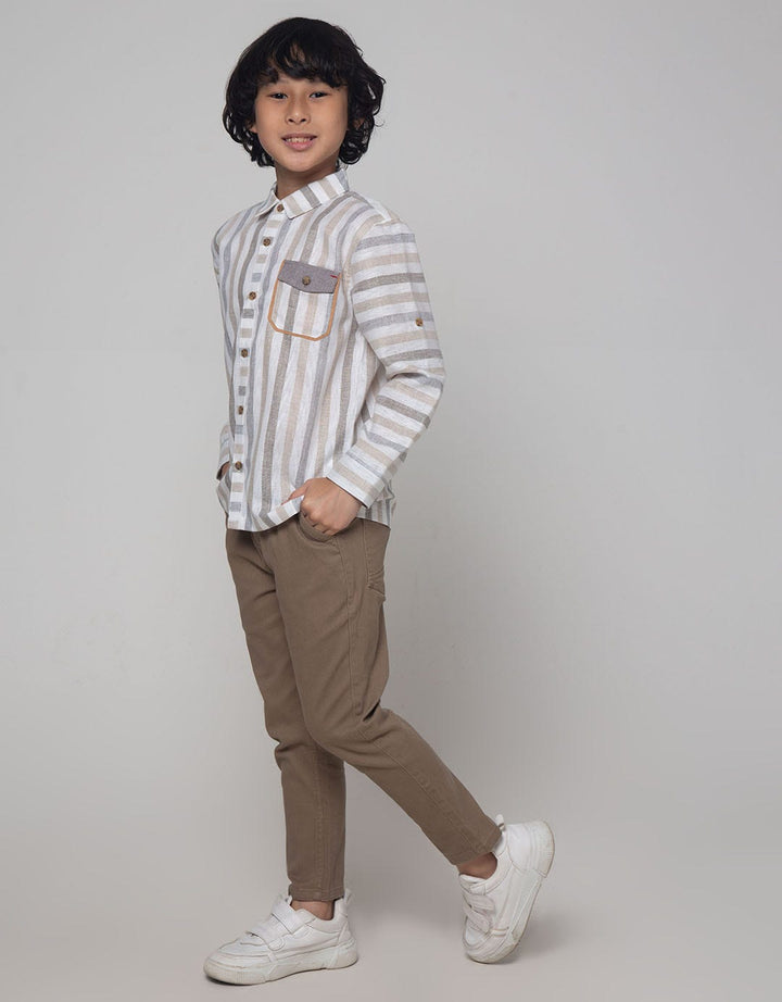 Little M Long Sleeve Shirt Seasonal Texture