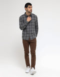 Gab'S Casual Long Sleeve Shirt Motif Check
