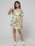 Nevada Have A Nice Camo Kaos Anak Perempuan