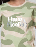 Nevada Have A Nice Camo Kaos Anak Perempuan