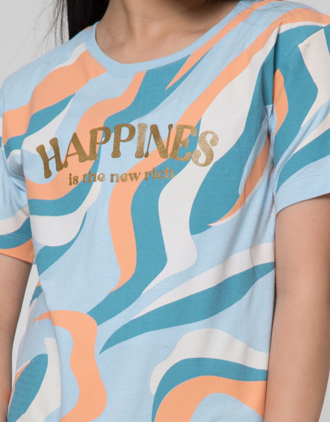 Nevada Camo Happiness Kaos Anak Perempuan