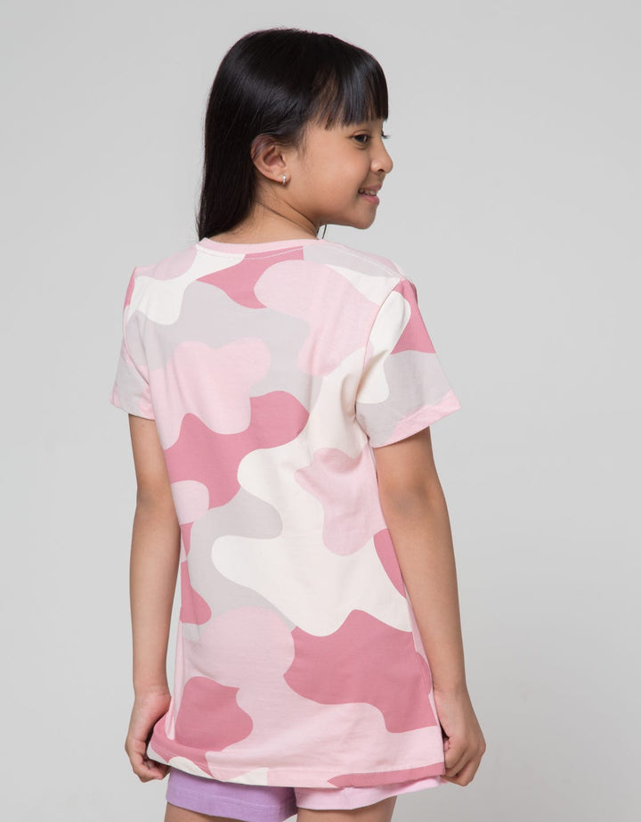 Nevada Fullprint Camo Kaos Anak Perempuan