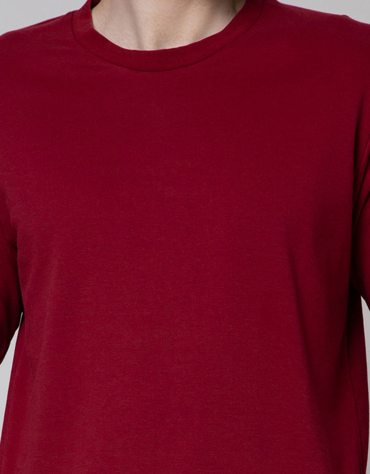 Suko Round Neck Soft Touch Round Collar Men's Long Sleeve T-Shirt