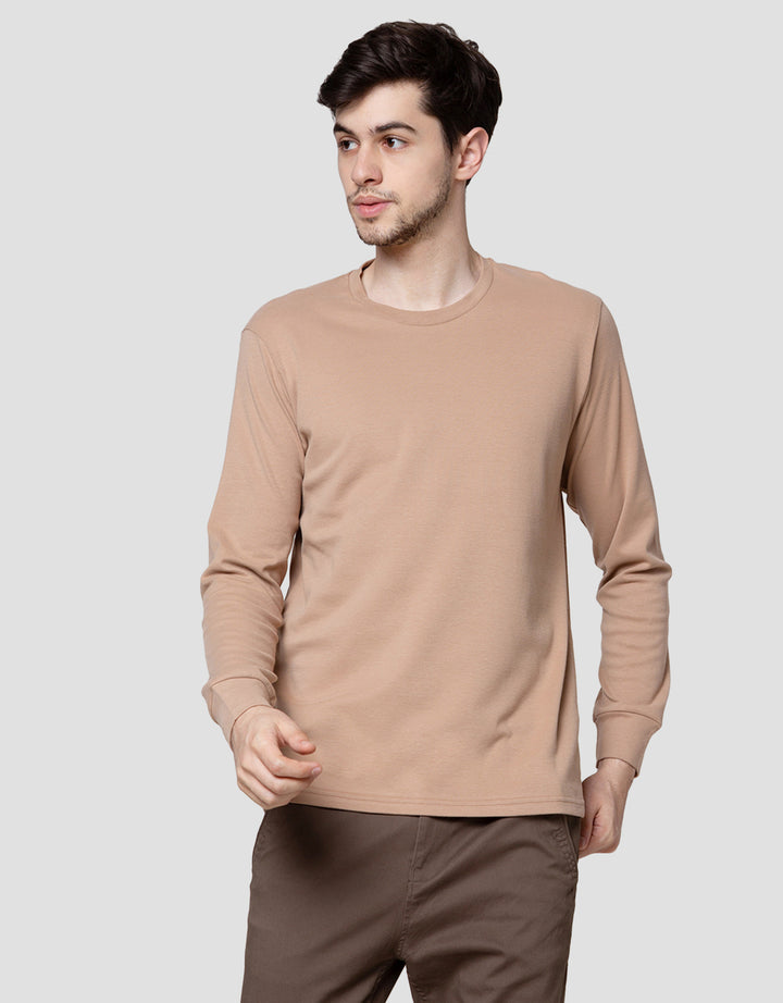 SUKO ROUND NECK SOFT TOUCH KERAH BULAT LENGAN PANJANG KAOS PRIA