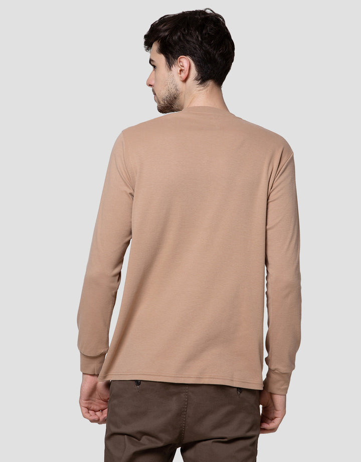 SUKO ROUND NECK SOFT TOUCH KERAH BULAT LENGAN PANJANG KAOS PRIA