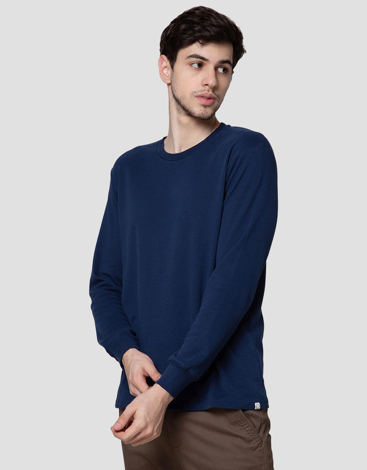 Suko Soft Touch Kaos Kerah Bulat Lengan Panjang Pria