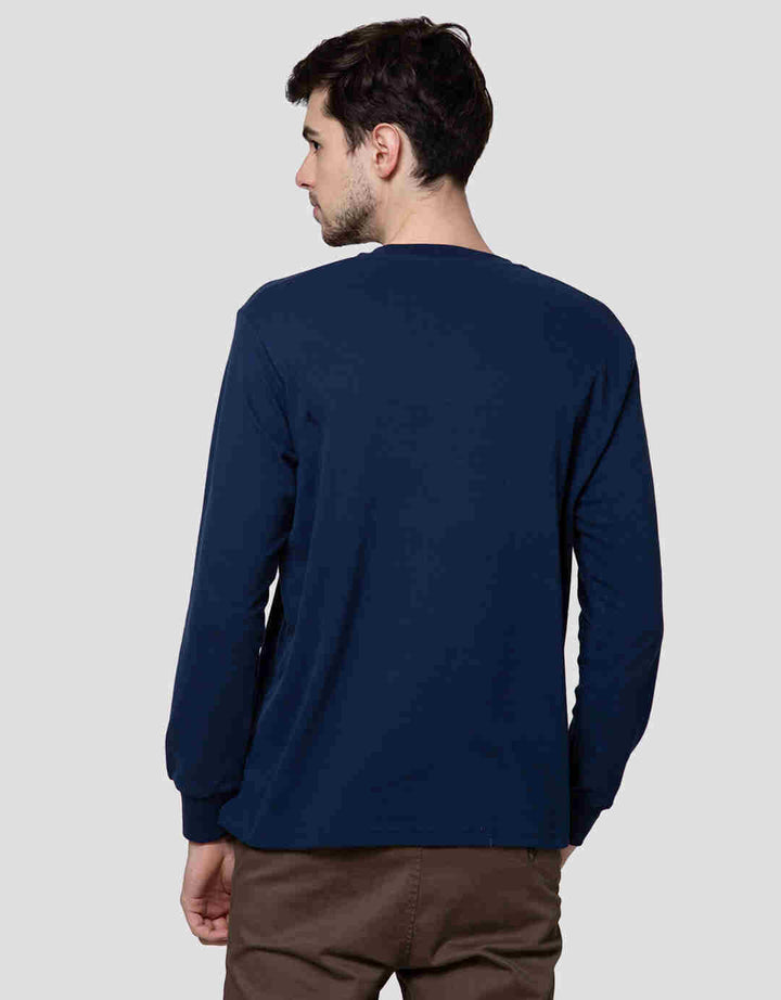 Suko Round Neck Soft Touch Round Collar Men's Long Sleeve T-Shirt