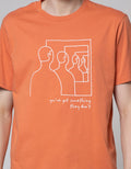 Suko Graphic Print Kerah Bulat Kaos Pria