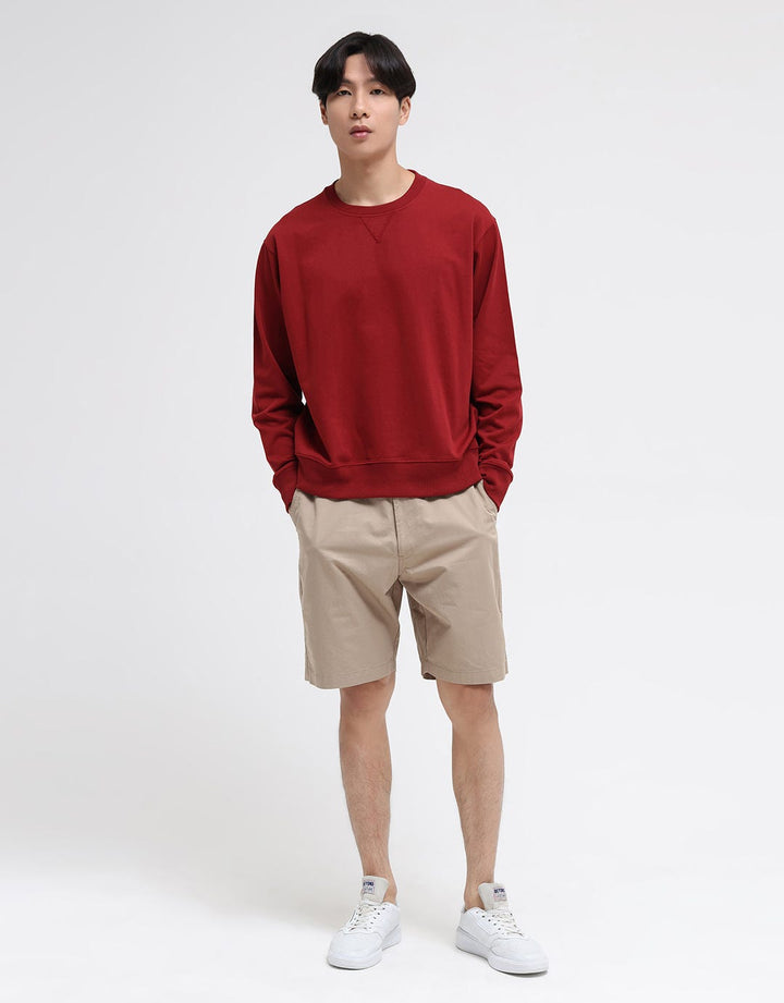 Suko Sweater Pullover Kerah Bulat Lengan Panjang