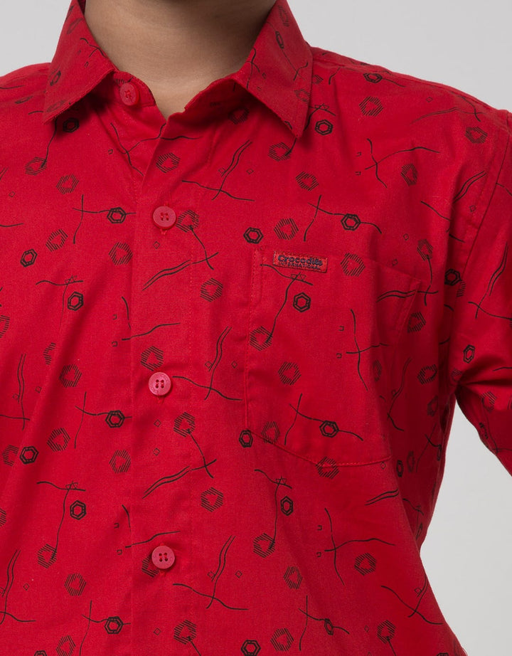 Crocodile Kids Short Sleeve Full Motif Shirt