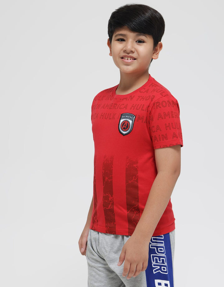 Marvel Logo Name AVG Kaos Anak Laki-laki