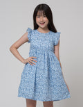 Sweet Miss Short Sleeve Midi Dress Bunga Pinggang