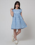 Sweet Miss Short Sleeve Midi Dress Bunga Pinggang
