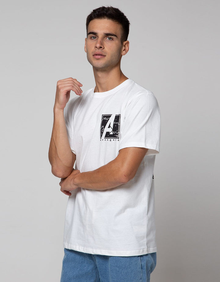 Marvel Avengers Logo Front And Back Print  Short Sleeve T-Shirt