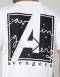 Marvel Avengers Logo Front And Back Print  Short Sleeve T-Shirt