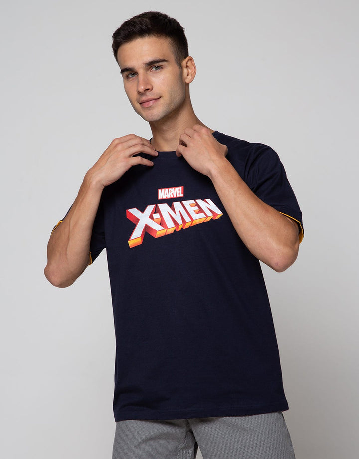 Marvel X-Men Print Wording On The Chest Print Short Sleeve T-Shirt