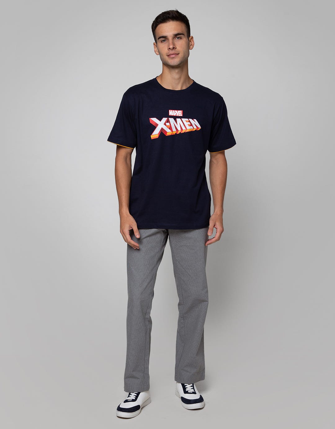 Marvel X-Men Print Wording On The Chest Print Short Sleeve T-Shirt