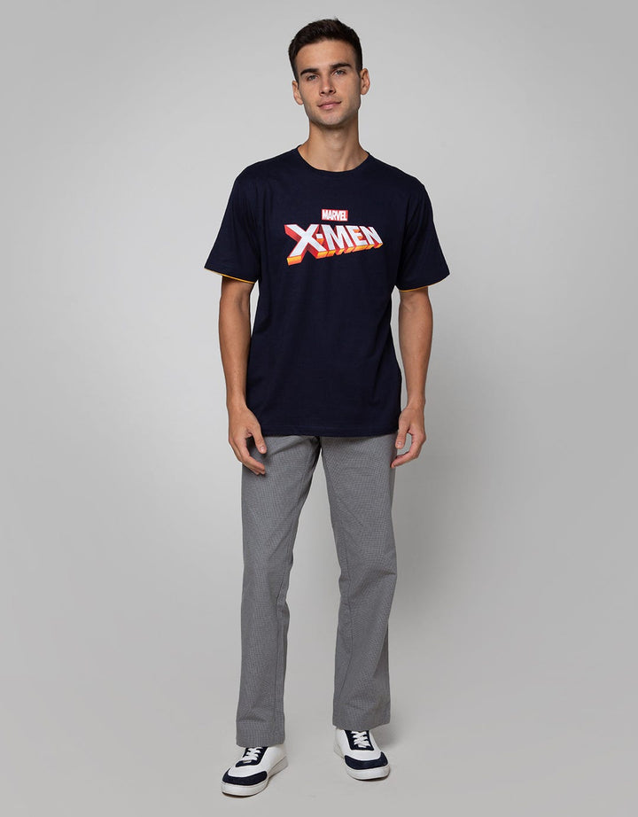Marvel X-Men Print Wording On The Chest Print Short Sleeve T-Shirt