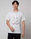 Disney Short Sleeve T-Shirt Print Mickey Outline Front