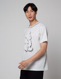 Disney Short Sleeve T-Shirt Print Mickey Outline Front