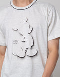 Disney Short Sleeve T-Shirt Print Mickey Outline Front