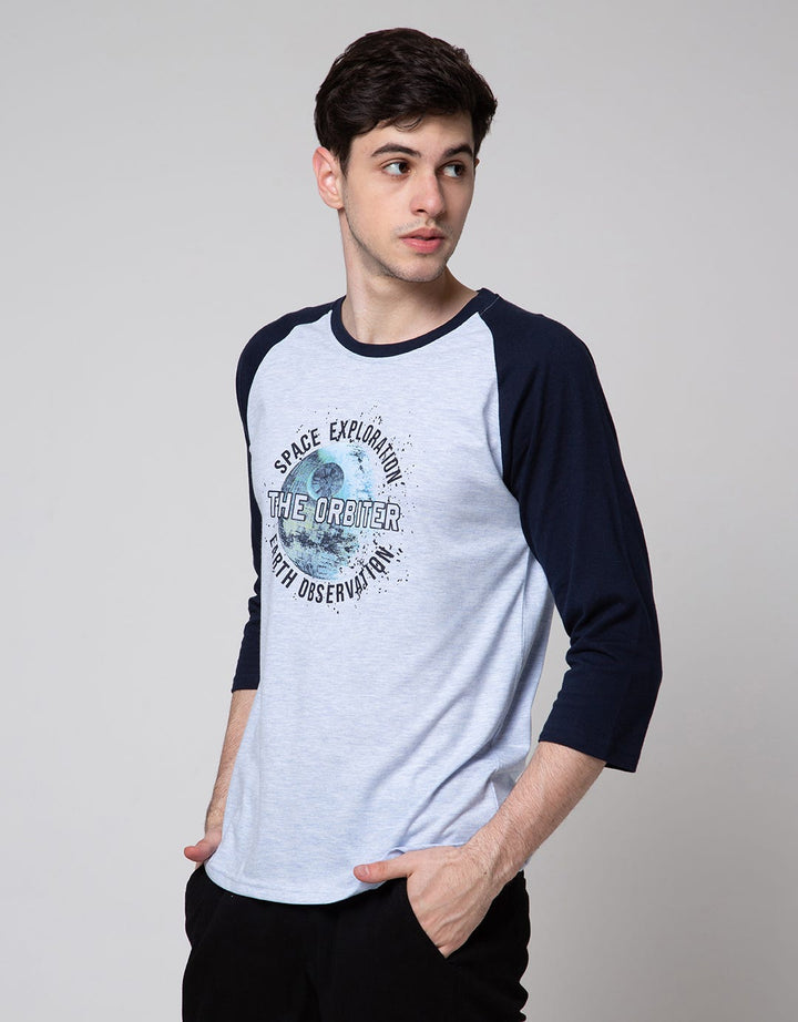 T Zone 3/4 Raglan T-Shirt Print Theme Space Techno - Absolute
