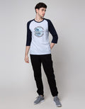 T Zone 3/4 Raglan T-Shirt Print Theme Space Techno - Absolute